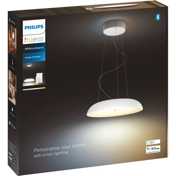 Philips HUE White Ambiance Amaze Pendelleuchte, LED-Leuchte (weiß, inkl. Dimmschalter)