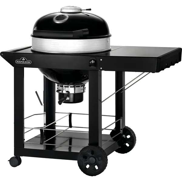Napoleon Holzkohle Kugelgrill PRO22K in Rollwagen, Holzkohlegrill (schwarz, Ø 57cm)