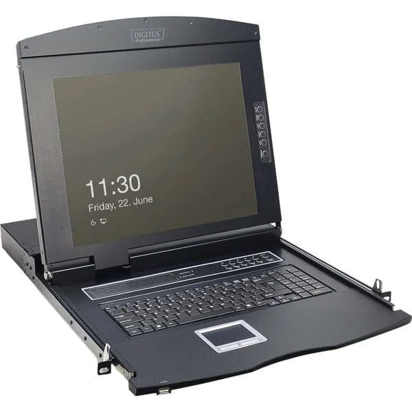 Digitus 17" Modulare Konsole, KVM-Switch (schwarz, 17" TFT (43,2cm) & Touchpad)