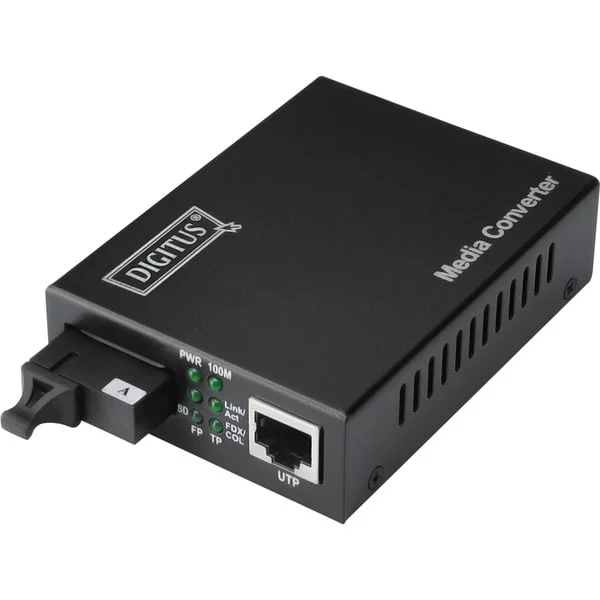 Digitus Bidirektionaler Gigabit Medienkonverter, RJ45 / SC (schwarz)