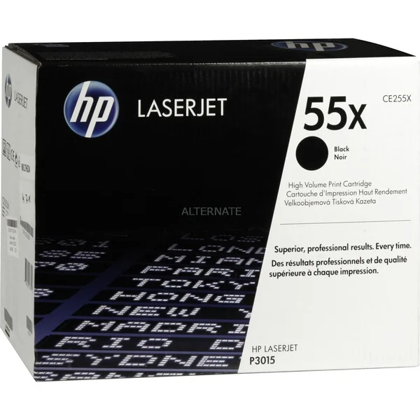HP Toner schwarz 55X (CE255X) (schwarz, Retail)