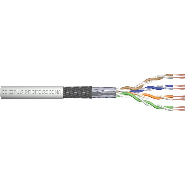 Digitus Professional Cat.5e SF/UTP Twisted Pair Roh-Patchkabel simplex (grau, 100 Meter Box)
