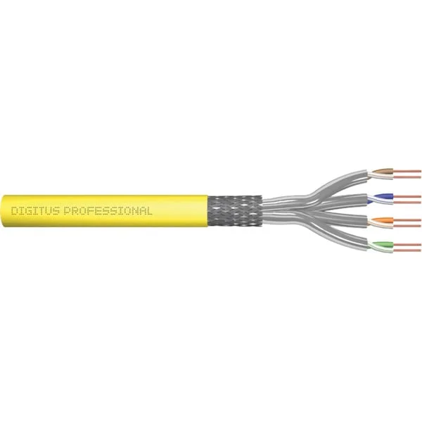 Digitus Professional Cat.7a S/FTP Verlegekabel simplex, B2ca (gelb, 500 Meter Trommel)