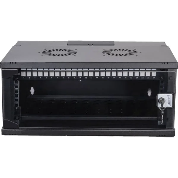Digitus Netzwerk-Set SOHO Pro 19" 540x400 mm (BxT), IT-Schrank (schwarz, unmontiert, 4 Höheneinheiten)