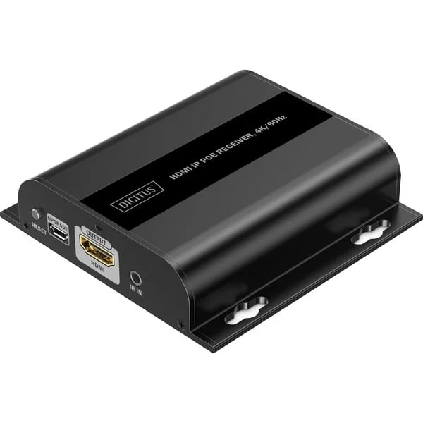 Digitus HDMI IP PoE Receiver, HDMI Verlängerung (schwarz, 4K/60Hz)