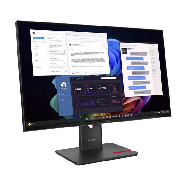 Lenovo ThinkVision T27UD-40, LED-Monitor (68.6 cm (27 Zoll), schwarz, UltraHD/4K, IPS, HDMI, DP, USB-C, USB-Hub)