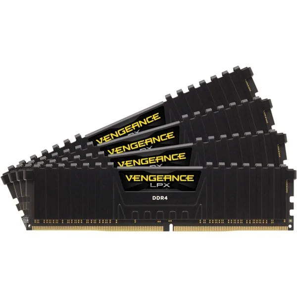 Corsair DIMM 64 GB DDR4-3200 (4x 16 GB) Quad-Kit, Arbeitsspeicher (schwarz, CMK64GX4M4E3200C16, Vengeance LPX, INTEL XMP)