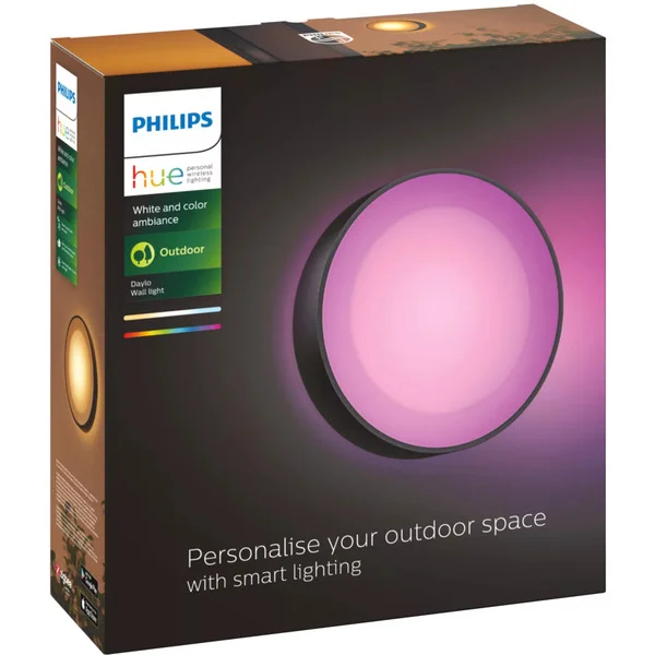 Philips HUE White & Color Ambiance Daylo Wandleuchte, LED-Leuchte (schwarz)
