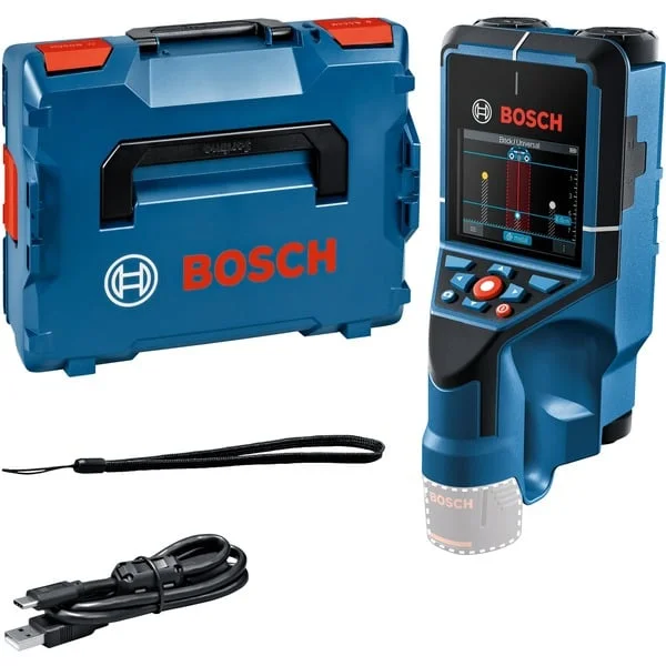 Bosch Professional Akku-Wallscanner D-tect 200 C Professional Solo, 12Volt, Ortungsgerät (blau/schwarz, ohne Akku und Ladegerät, in L-BOXX)