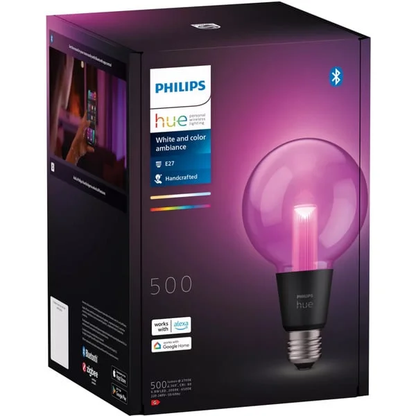 Philips HUE White & Color Ambiance Lightguide G95 Globe - Smarte Lampe E27, LED-Lampe
