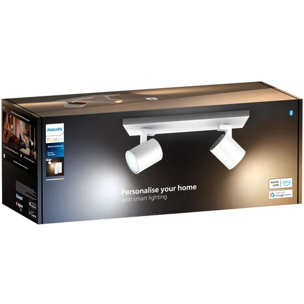 Philips HUE White Ambiance Runner Doppelspot, LED-Leuchte (weiß, inkl. Dimmschalter)