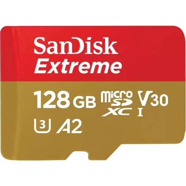 SanDisk Extreme 128 GB microSDXC, Speicherkarte (UHS-I U3, Class 10, V30, A2)