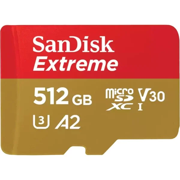 SanDisk Extreme 512 GB microSDXC, Speicherkarte (UHS-I U3, Class 10, V30, A2)