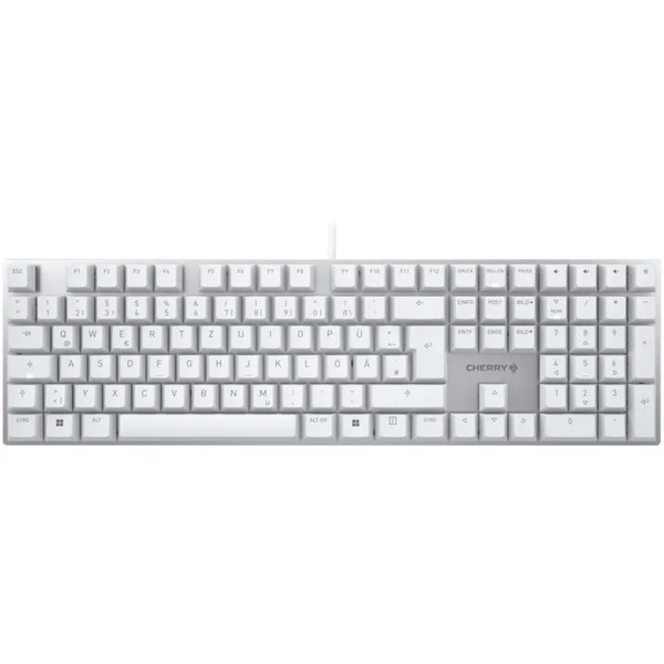 CHERRY KC 200 MX, Tastatur (weiß/silber, DE-Layout, Cherry MX2A Silent Red)