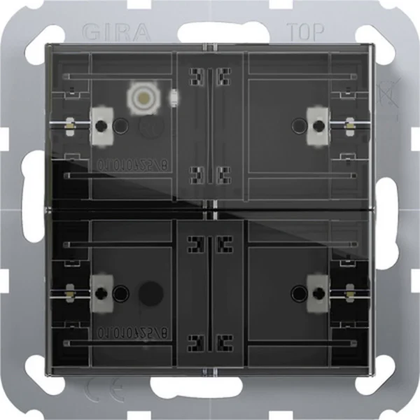 Gira Tastsensor 4 Standard Zweifach für KNX mit Inbetriebnahme-Wippe und Raumthermostat (Retail)