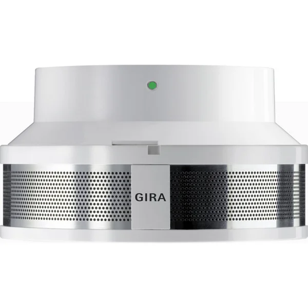 Gira Rauchwarnmelder Dual mit Netzspannung 230 Volt und Dual Sockel, Typ 233702, Rauchmelder (weiß, Retail)