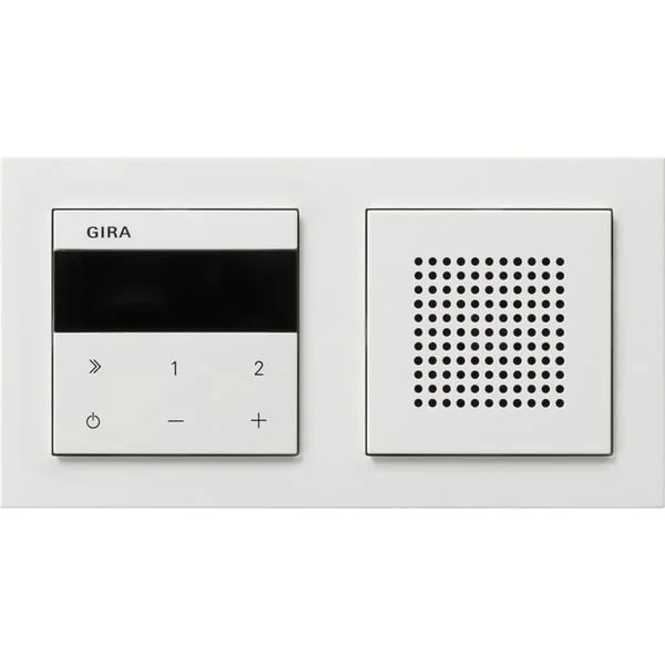 Gira Unterputz-Radio Internet-Protokoll Lautsprecher mit Rahmen E2 Typ 232029, Internetradio (weiß (glänzend), Retail)
