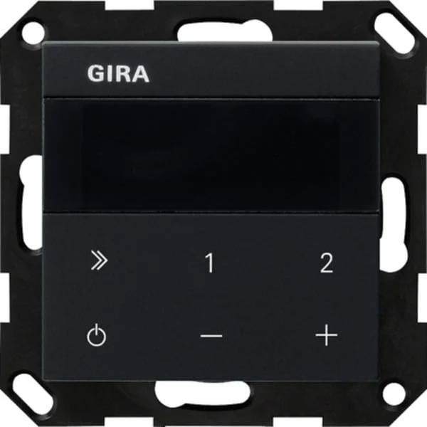 Gira Unterputz-Radio Internetprotokoll mit WLAN, Bluetooth und Sonos-Bedienung, 2 Module, Internetradio (schwarz (matt), Retail)