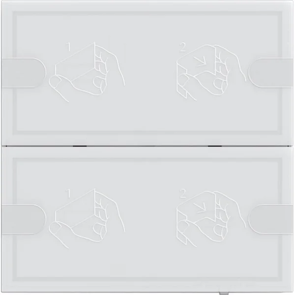 Gira KNX Tastsensor Komfort Zweifach für Gira One und KNX mit Raumthermostat (weiß, Retail)