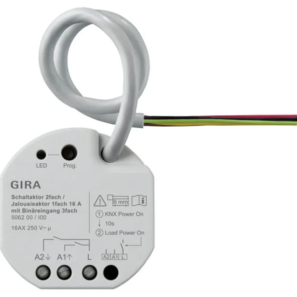 Gira Schalt- und Jalousieaktor zwei fach sechzehn Ampere Unterputz KNX Secure (Retail)