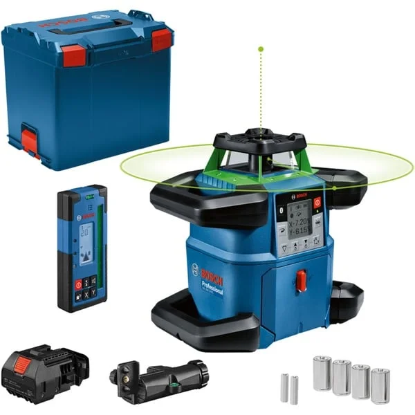 Bosch Professional Akku-Rotationslaser GRL 650 CVHG Professional, 18Volt (blau, ohne Akku und Ladegerät, grüne Laserlinie, in L-BOXX)