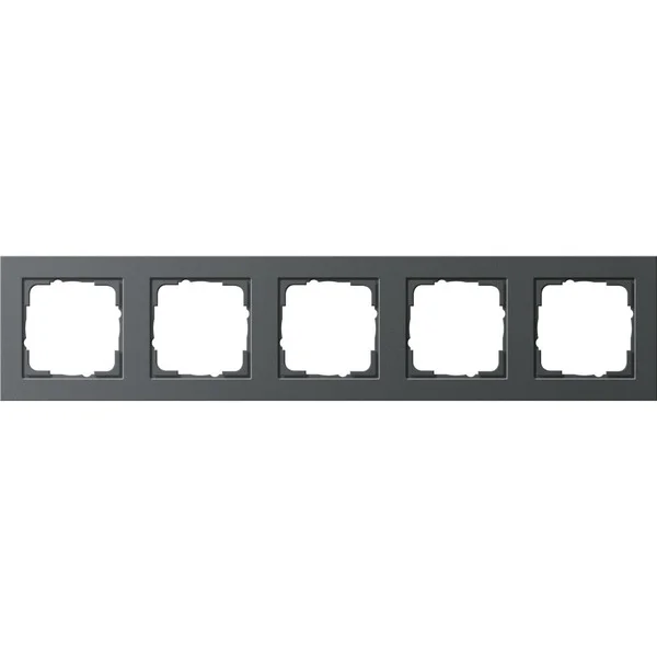 Gira Abdeckrahmen fünffach E2 System 55 Typ 021523 Kunststoff Thermoplast IP20 (anthrazit, Retail)