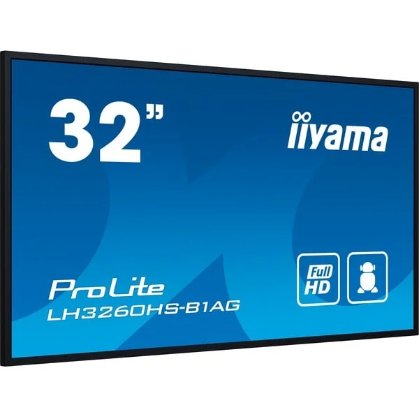 iiyama LH3260HS-B1AG, Public Display (schwarz, FullHD, IPS, Quad-Core)