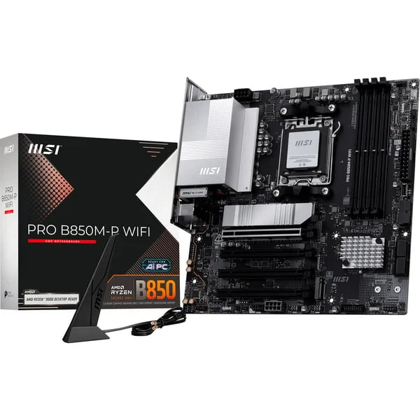 MSI PRO B850M-P WIFI, Mainboard (schwarz/silber)