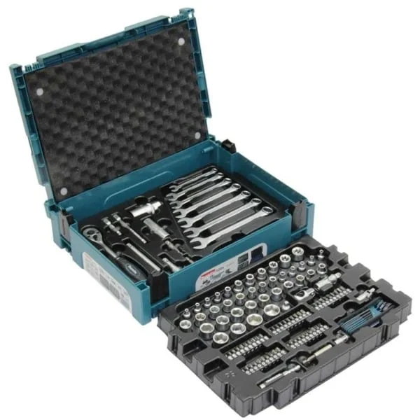 Makita Handwerkzeug-Set E-08713, 120-teilig (inkl. Umschalt-Knarre 3/8", MAKPAC Gr.1)