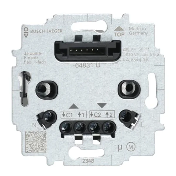 Busch-Jaeger Jalousie-Einsatz flex Typ 64831 U, Unterputz, 3-Leiter-Anschlusstechnik, 230 Volt, Schalter (Retail)