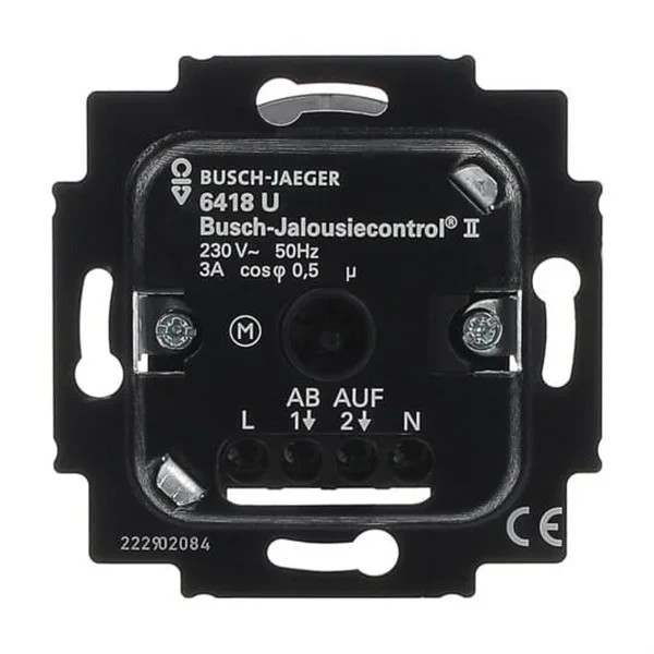 Busch-Jaeger Jalousie-Basis-Einsatz 2 Schließer 3 Ampere 690 Voltampere Typ 6418 U, Schalter (Retail)
