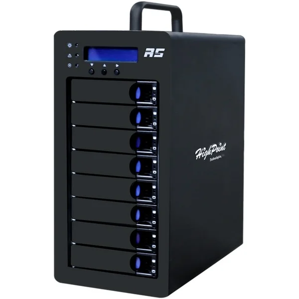 HighPoint RocketStor 6438TS External SAS/SATA RAID Tower, Laufwerksgehäuse (schwarz, 8-Bay)