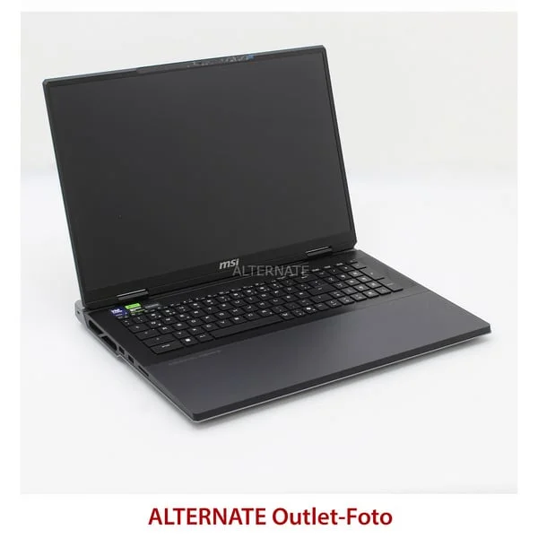 MSI Titan 18 HX AI A2XWIG-073, Gaming-Notebook (schwarz/silber, Intel® Core™ Ultra 9 285HX, NVIDIA GeForce RTX 5080, 64 GB DDR5, 6 TB (2 TB SSD & 2 TB SSD & 2 TB SSD), Windows 11 Pro, B-Ware)