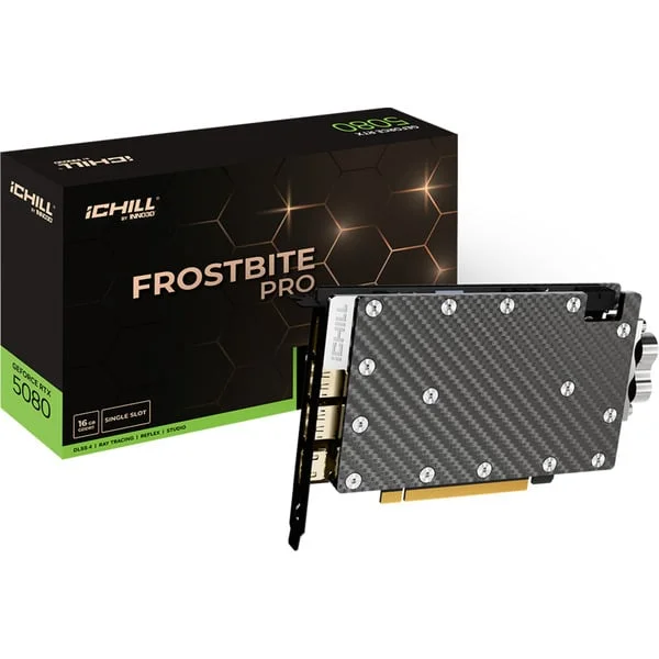 INNO3D GeForce RTX 5080 ICHILL FROSTBITE PRO, Grafikkarte (DLSS 5, 3x DisplayPort, 1x HDMI 2.1)