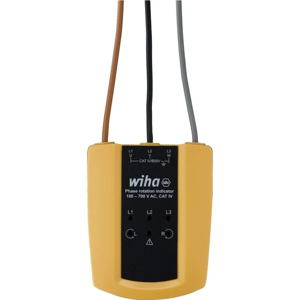 Wiha Drehfeldrichtungsanzeiger 45221, 100 - 700 V AC, Messgerät (gelb/schwarz)