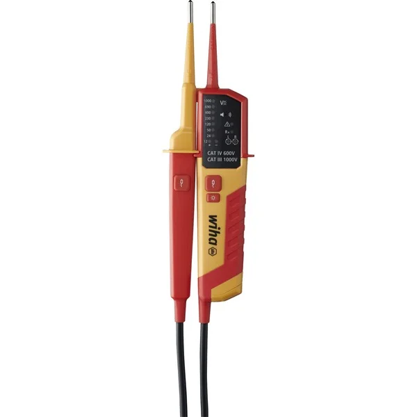 Wiha Spannungs- und Durchgangsprüfer 45216, Messgerät (rot/gelb, 12 - 1.000 V AC)
