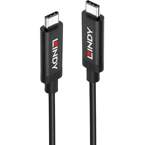 Lindy USB 3.2 Gen 2 Aktivkabel, USB-C Stecker > USB-C Stecker (schwarz, 3 Meter, PD, Laden mit bis zu 60 Watt)