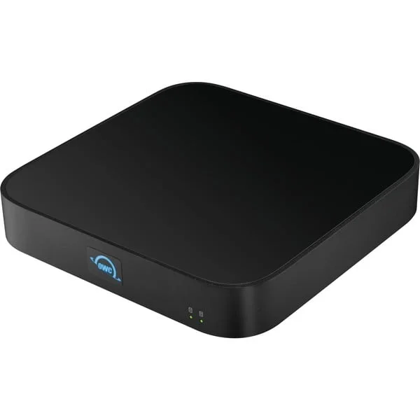 OWC miniStack STX, Thunderbolt 4, Laufwerksgehäuse (schwarz, Stapelbares Storage-Gehäuse mit Thunderbolt Hub Xpansion)