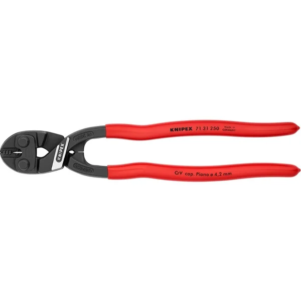 KNIPEX Kompakt-Bolzenschneider CoBolt XL 71 31 250, Schneid-Zange (rot, Länge 250mm)
