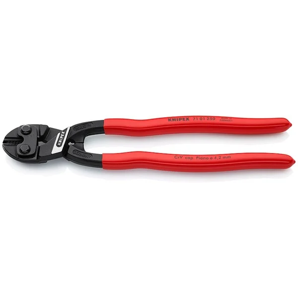 KNIPEX Kompakt-Bolzenschneider CoBolt XL 7101250, Schneid-Zange (rot/schwarz)
