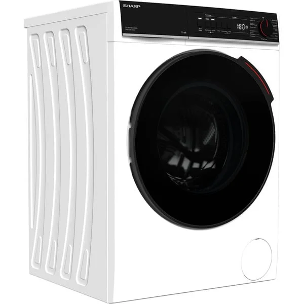 SHARP ES-WNFB814CWDA-DE , Waschmaschine (weiß/schwarz, WIFI, Advanced Inverter Motor)