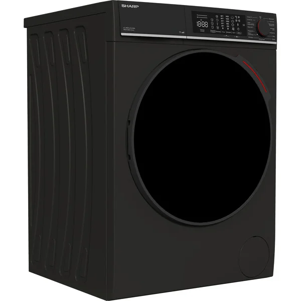 SHARP ES-MNFL814CMA-DE, Waschmaschine (schwarz (matt), WIFI, Advanced Inverter Motor)