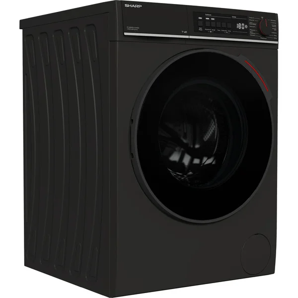 SHARP ES-WNFB214CMDA-DE , Waschmaschine (schwarz (matt), WIFI, Advanced Inverter Motor)