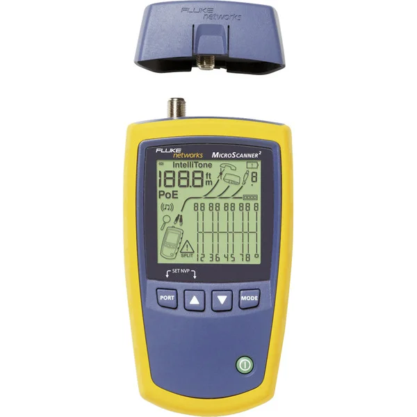 Digitus FLUKE MicroScanner 2 Kabelverifikationstester, Messgerät (gelb/schwarz)