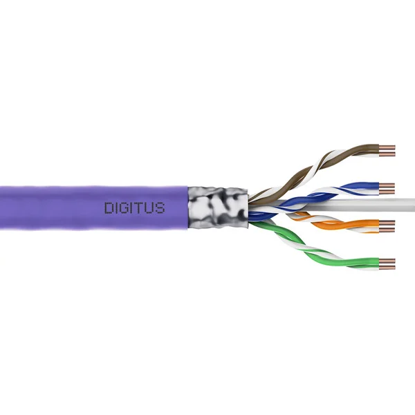 Digitus Professional Cat.6 F/UTP Verlegekabel simplex, Dca (violett, 305 Meter Trommel)