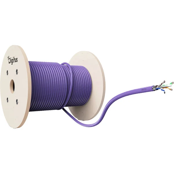 Digitus Professional Cat.6 F/UTP Verlegekabel simplex, Eca (violett, 500 Meter Trommel)