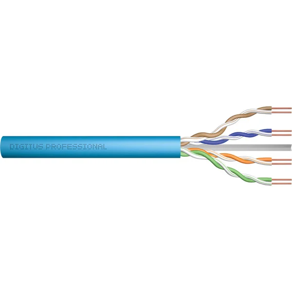 Digitus Professional Cat.6a U/UTP Verlegekabel simplex, Dca (blau, 500 Meter Trommel)