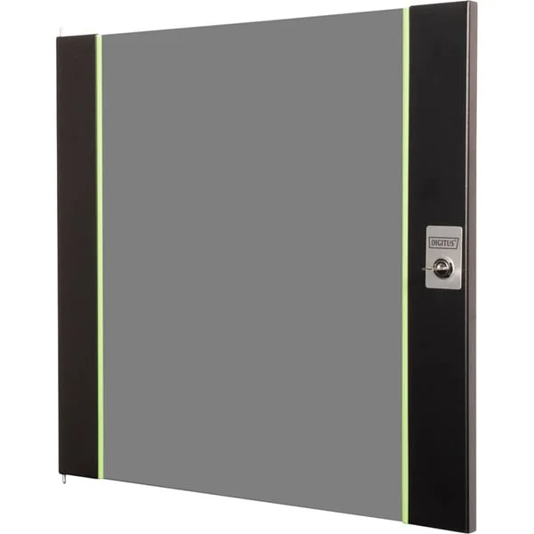 Digitus Glas-Fronttür für 19" 12HE Wandgehäuse Unique Serie, Frontpanel (schwarz, 12 Höheneinheiten)
