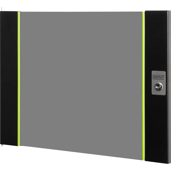 Digitus Glas-Fronttür für 19" 9HE Wandgehäuse Unique Serie, Frontpanel (schwarz, 9 Höheneinheiten)