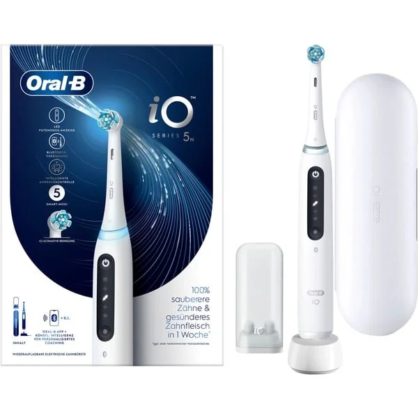 Oral-B iO Series 5, Elektrische Zahnbürste (weiß, Quite White)